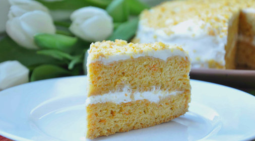 Простой морковный торт к чаю