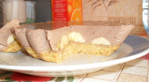 Шоколадно-банановый торт без выпечки