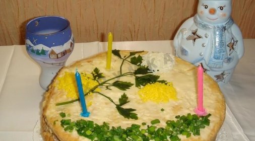 Торт наполеон закусочный