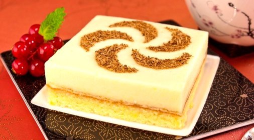 Бисквитное пирожное с апельсиновым суфле