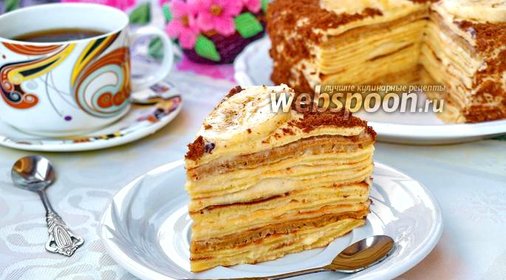 Блинный торт с бананом