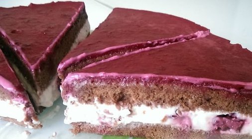 Вишневый торт с творожным кремом