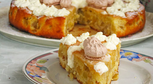 Нежный яблочный пирог-торт