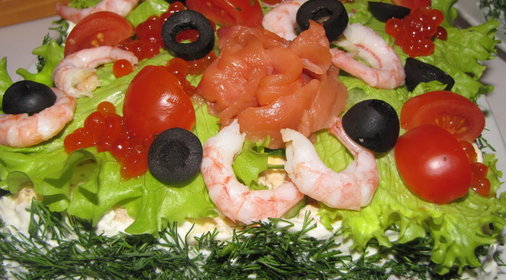 Рыбный закусочный мини-тортик