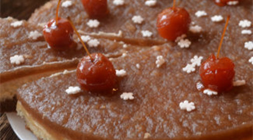 Творожно-яблочный торт