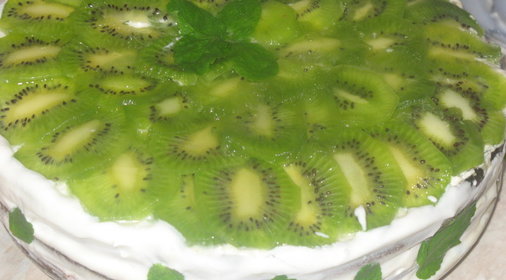 лимонный торт с киви