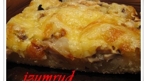 Быстрый грибной торт