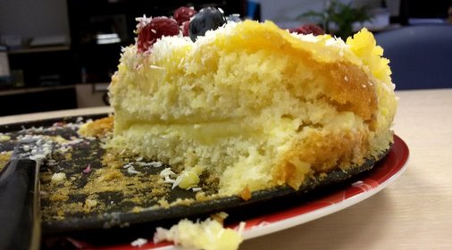 Кукурузно-лимонный торт