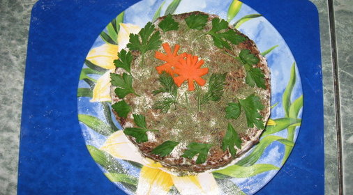 Торт печеночный закусочный