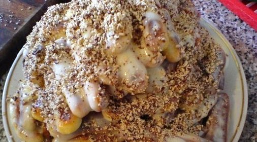 Торт из эклеров со сметанным кремом