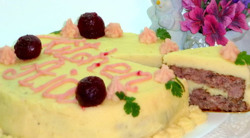 Мясной торт Вкус детства