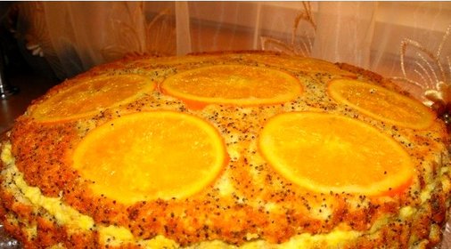 Торт апельсиновый с маком