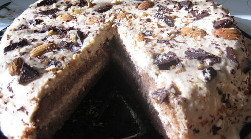 Шоколадно-ореховый торт Нежность