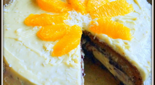 Сметанный торт с кокосовым кремом. Рецепт благодарность