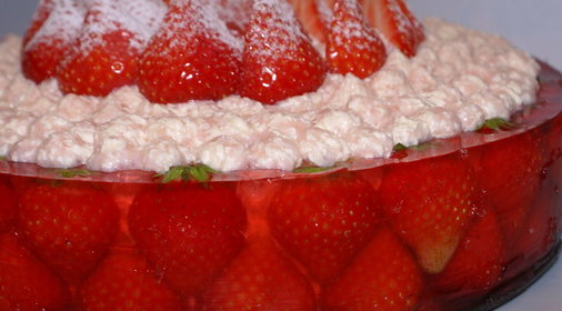 Клубнично-малиновый торт