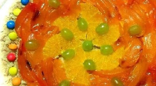 Торт «Наполеон» с хурмой и «эмемдемс»