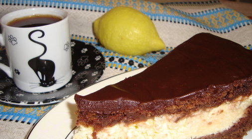 ШШоколадный торт с творожной начинкой