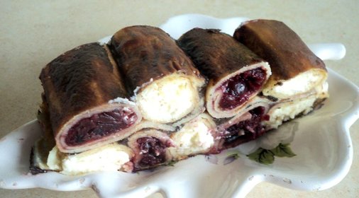 Шоколадный блинный торт