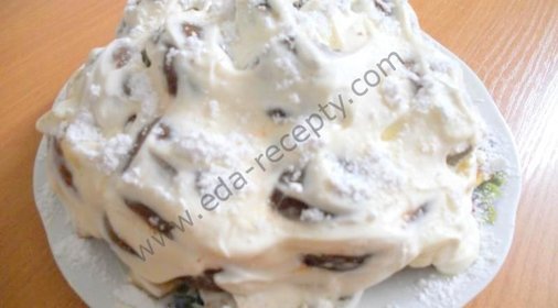 Пряничный торт с бананами без выпечки