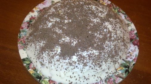 Легкий торт из бананов и печенья