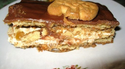 Быстрый кофейный торт с творожным кремом