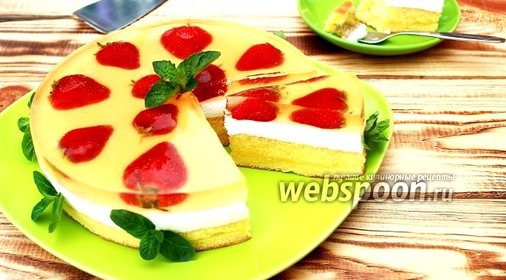 Торт «Клубника в шампанском»