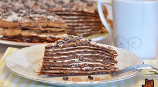 Блинный шоколадный торт