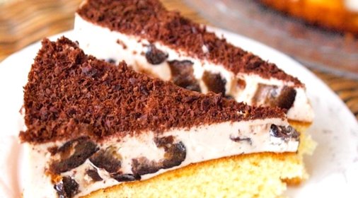 Сметанный торт с черносливом