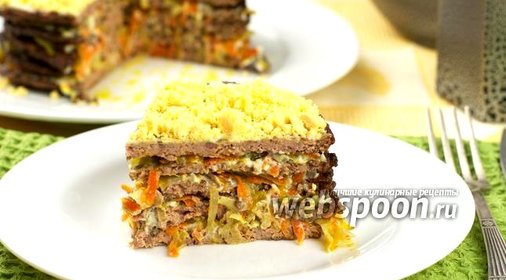 Печёночный торт из куриной печени