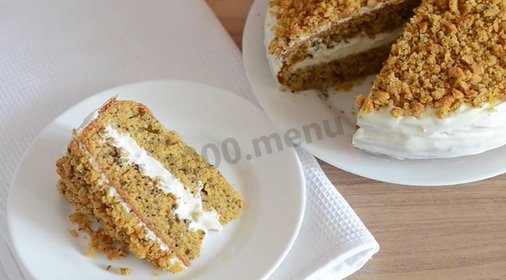 Морковный торт со сметанным кремом