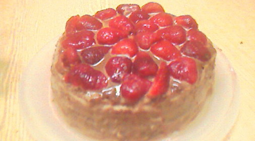 Шоколадно-твороженный тортик