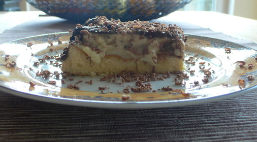 Торт банановый с пудингом