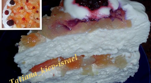 Торт творожно-фруктовый