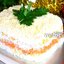 Рождественский слоёный салат-торт
