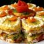Порционный новогодний закусочный торт с сыром