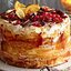 Бисквитный торт с итальянской меренгой, сливочным сыром и карамелью