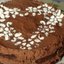 Шоколадный торт с грушами