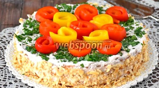 Торт овощной закусочный со сливочным кремом
