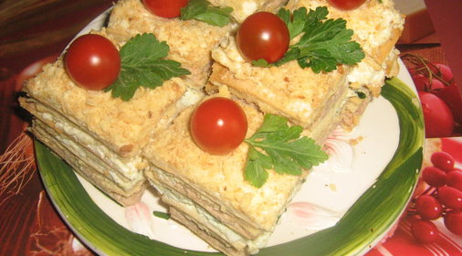 Торт Наполеон закусочный