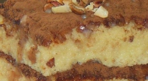 Бисквитный торт пропитанный сгущенкой