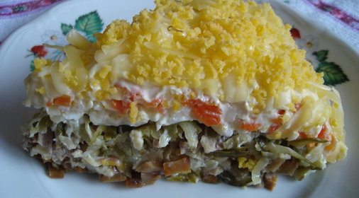 Салат Праздничное застолье (или просто закусочный торт...)