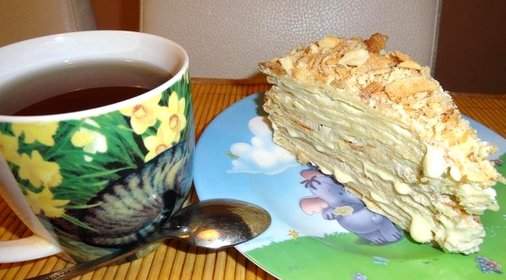 Домашний Наполеон с заварным кремом