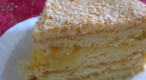 Бисквитный торт с лимонным кремом