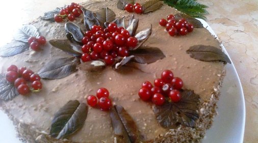 Бисквитный торт с шоколадно сливочным кремом