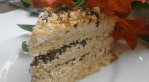 Торт с маскарпоне и шоколадной крошкой