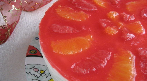 Торт Творожный со вкусом грейпфрута