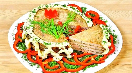 Торт из куриного фарша