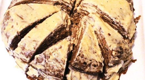 Печеночный торт чесноком и майонезом