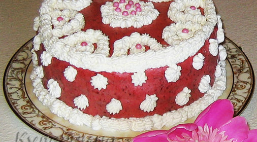 Торт с клубничным муссом