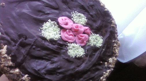 торт с творожным кремом+киви!